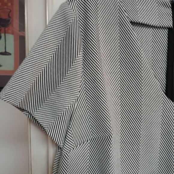 1.STATE Herringbone Print V-neck Shift - Picture 8 of 10